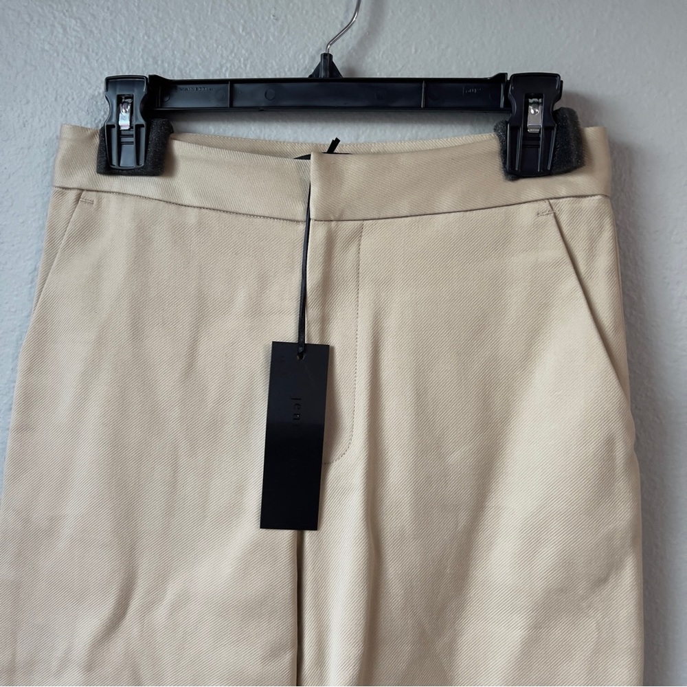 Jenni Kayne 4 Khaki High Waist Wide Leg Trouser Pant NWT Neutral Minimal - Picture 4 of 15